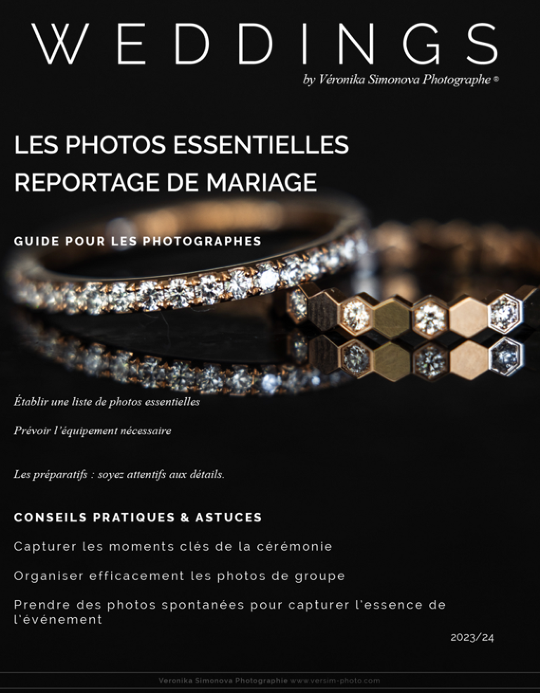 "Guide pour les photographes de mariage : liste des photos essentielles"